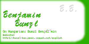 benjamin bunzl business card